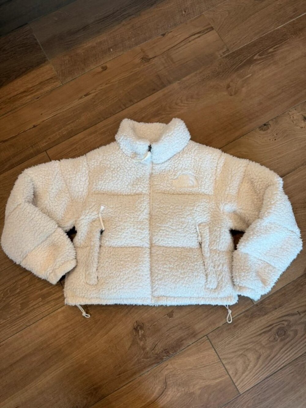 The North Face High Pile Nuptse Puffer Jacket Cream Size M